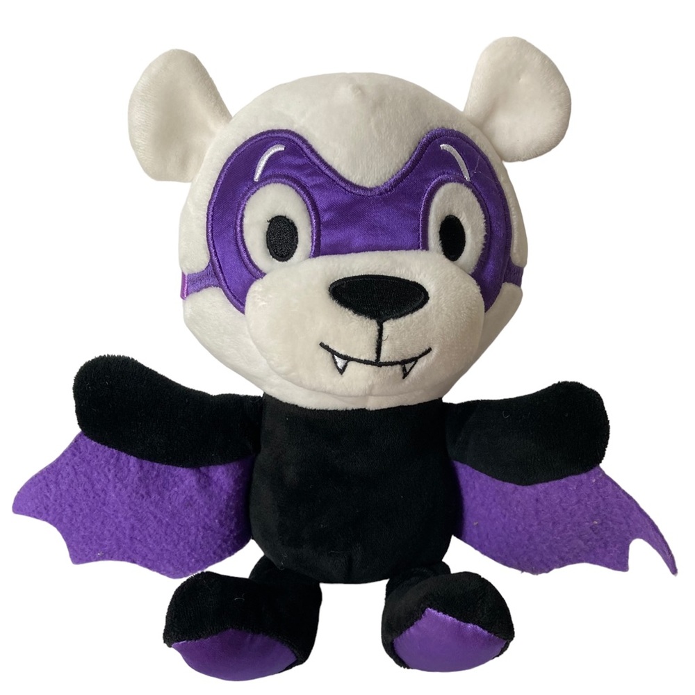 Hallmark Boo the Bear Vampire Bat Stuffed Plush Purple Black 2017 Halloween